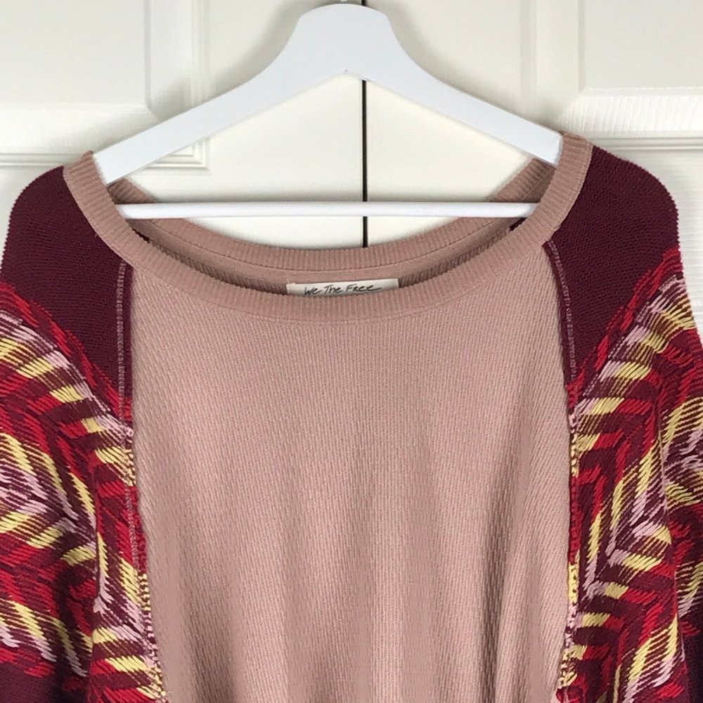 Free People Rainbow Dreams Pullover Waffle Knit - Picture 5 of 8